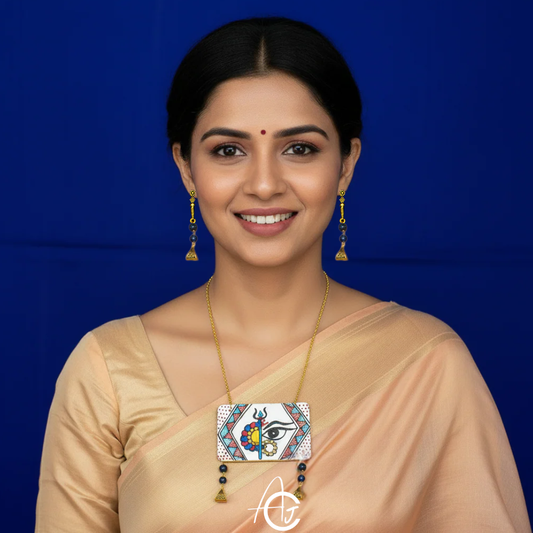 Statement Necklace Set, Handpainted : Handmade