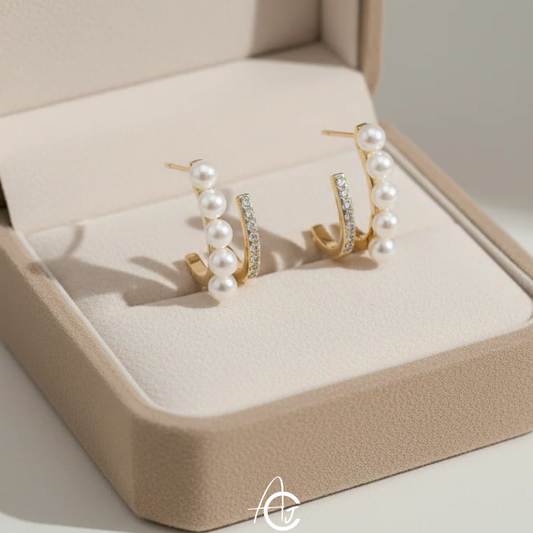 Pearl Bling Earrings