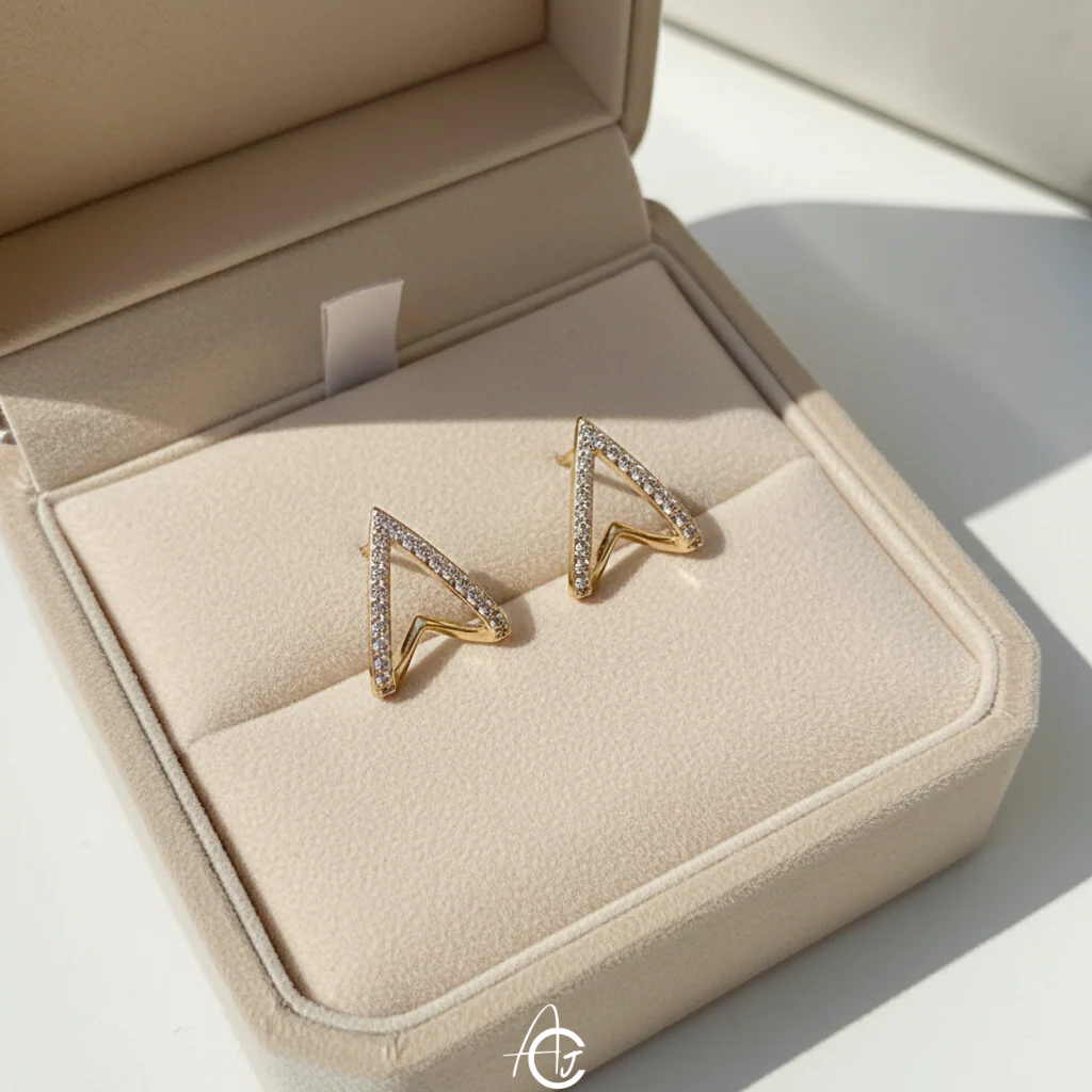 Triangle Bling Earrings