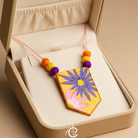 Statement Necklace, Handpainted : Handmade
