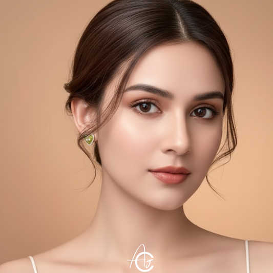 Floral Hearty Green Earrings