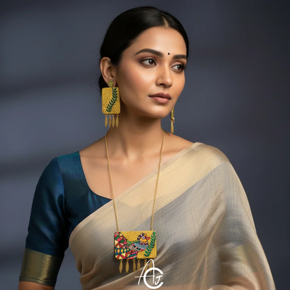 Statement Necklace Set, Handpainted : Handmade