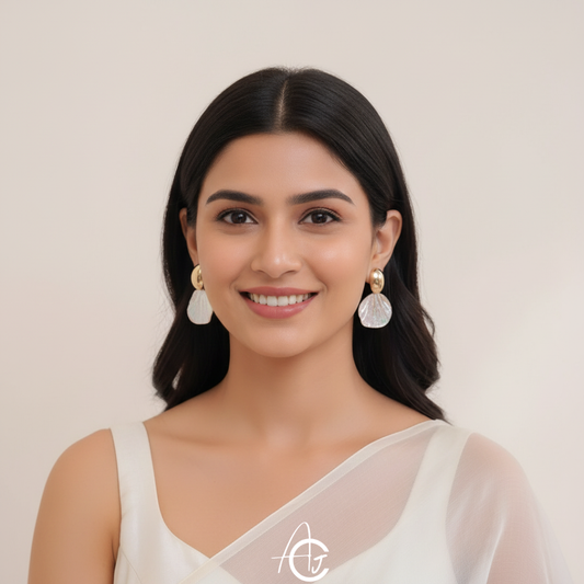 Drop Dual Tone Earrings