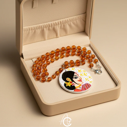 Statement Necklace, Handpainted : Handmade