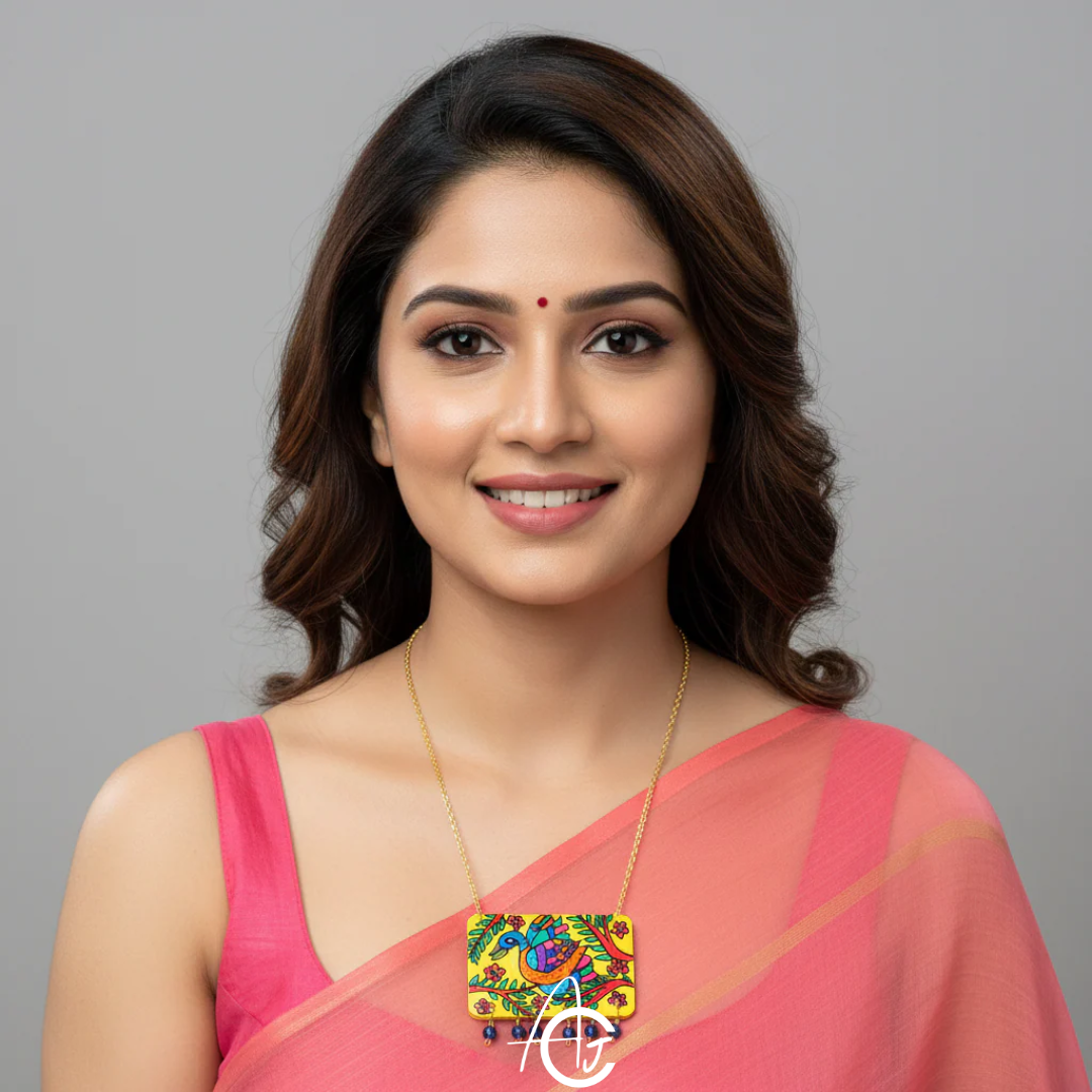 Statement Necklace, Handpainted : Handmade