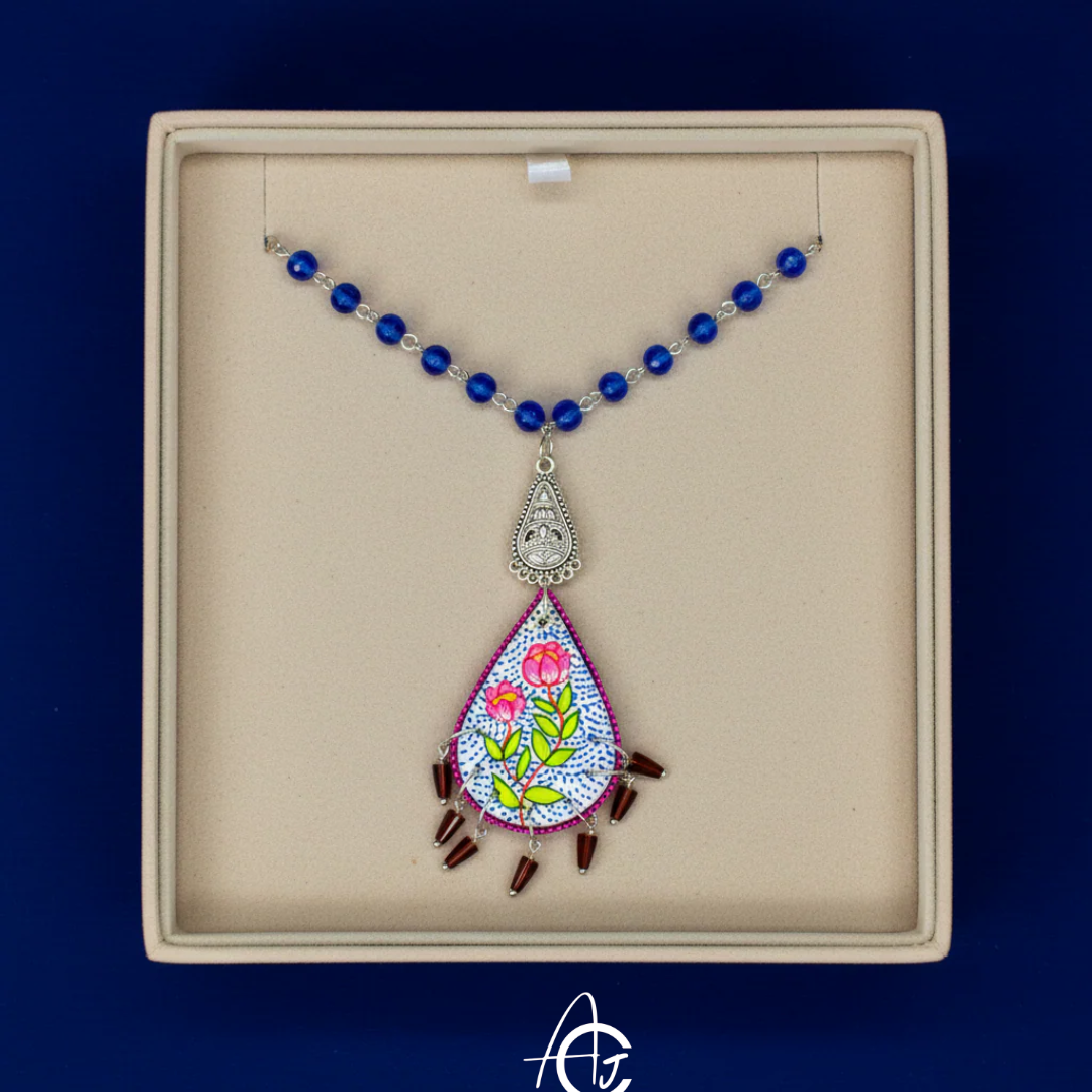 Statement Necklace, Handpainted : Handmade