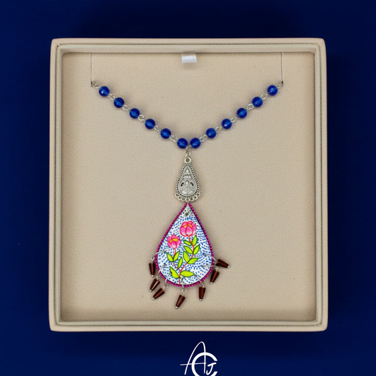 Statement Necklace, Handpainted : Handmade