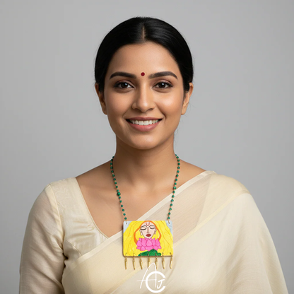 Statement Necklace, Handpainted : Handmade