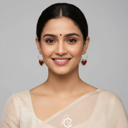 Hoop That Heart Earrings