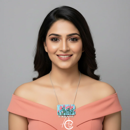 Statement Necklace, Handpainted : Handmade