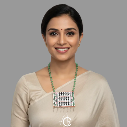 Statement Necklace, Handpainted : Handmade