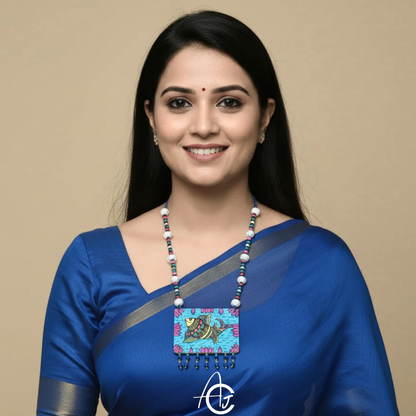 Statement Necklace, Handpainted : Handmade