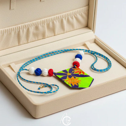 Statement Necklace, Handpainted : Handmade