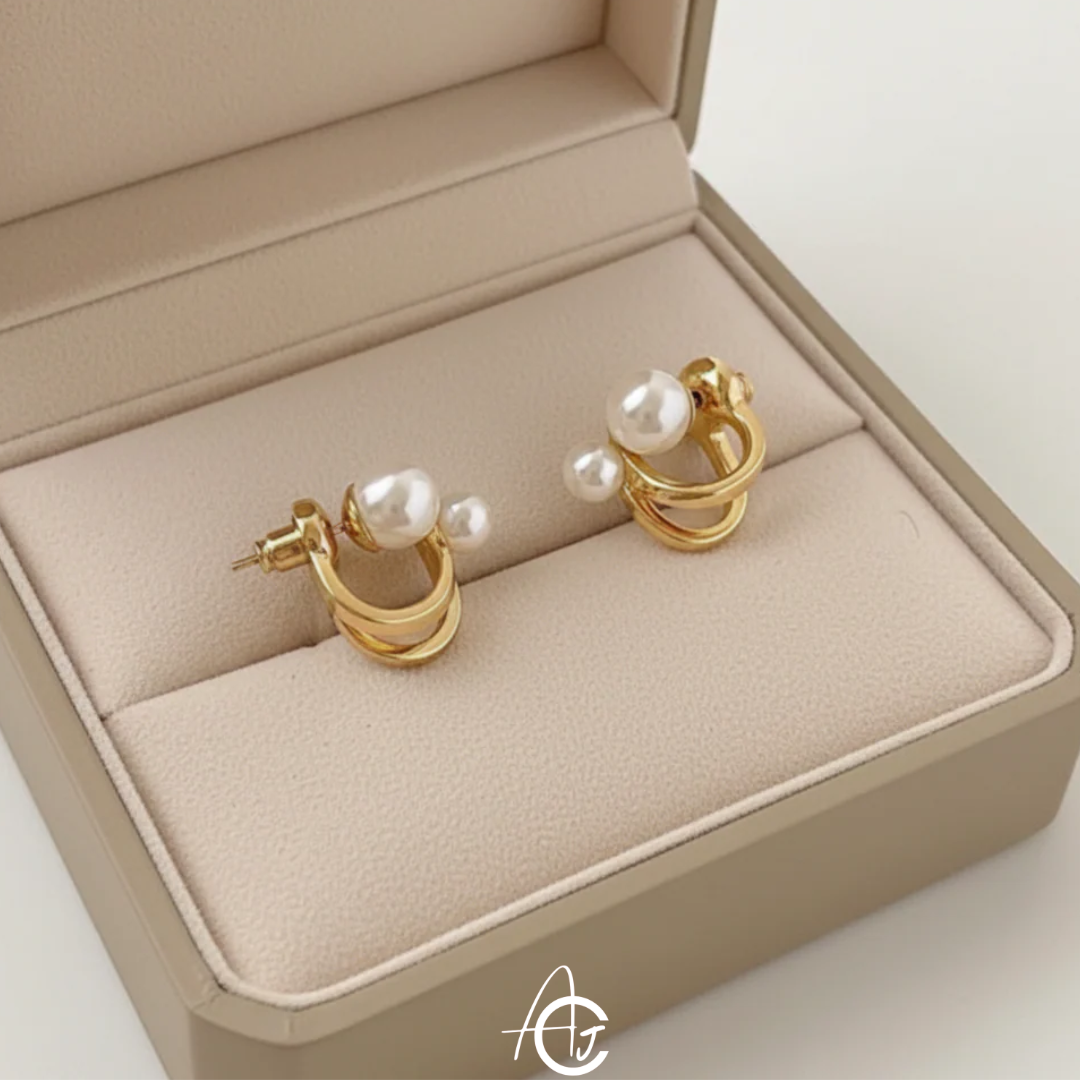 Bling Pearl Earrings