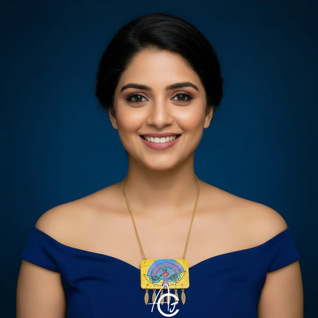 Statement Necklace, Handpainted : Handmade