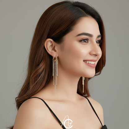 Bling Long Chain Earrings