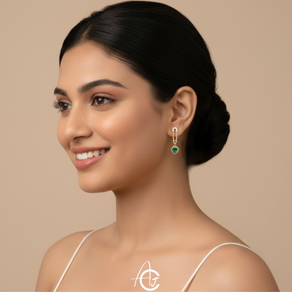 Pinpoint Heart Earrings