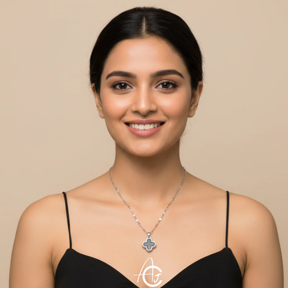 Reversible Clover-Leaf Pendent Necklace