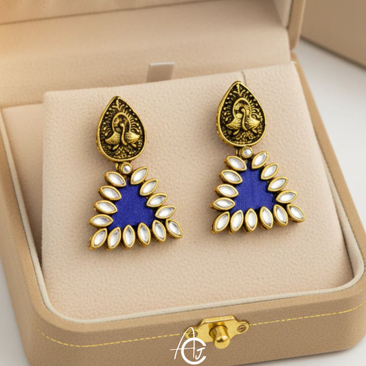 Statement Earrings, Handpainted : Handmade