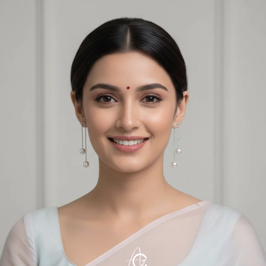 Bling Pearl Statement Earrings