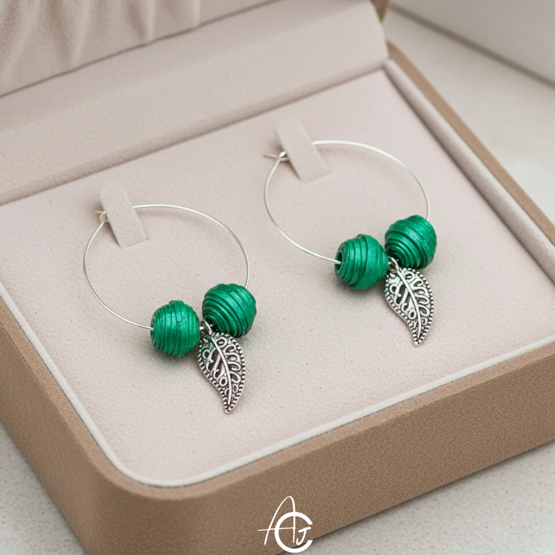 Statement Earrings, Handpainted : Handmade