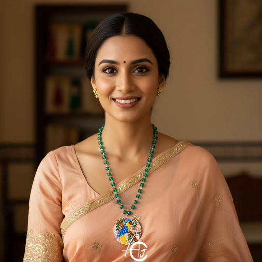 Statement Necklace, Handpainted : Handmade