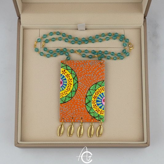 Statement Necklace, Handpainted : Handmade