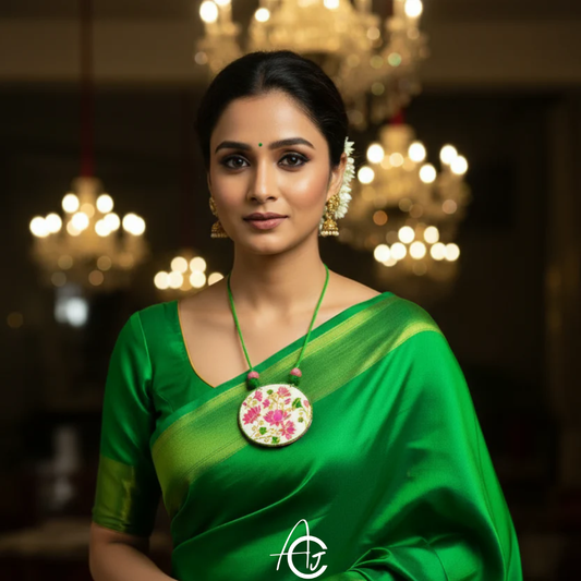 Statement Necklace, Handpainted : Handmade