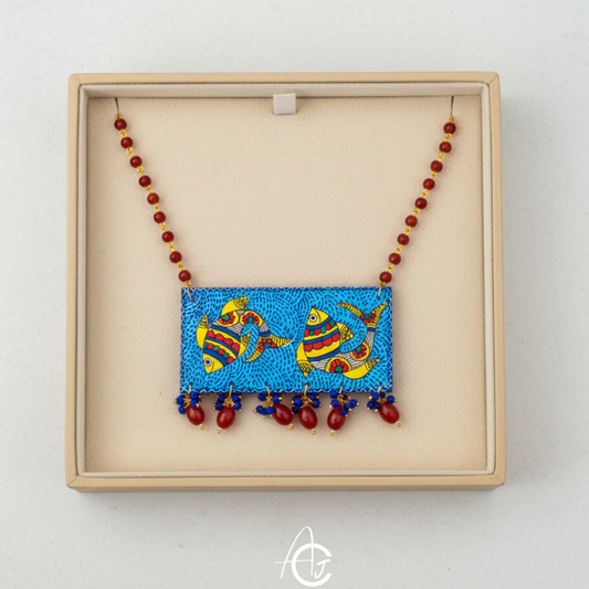 Statement Necklace, Handpainted : Handmade