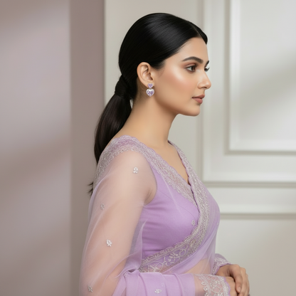 Bling Statement Heart Earrings