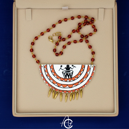 Statement Necklace, Handpainted : Handmade