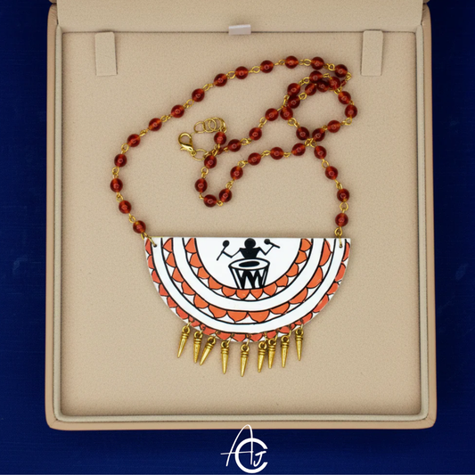 Statement Necklace, Handpainted : Handmade