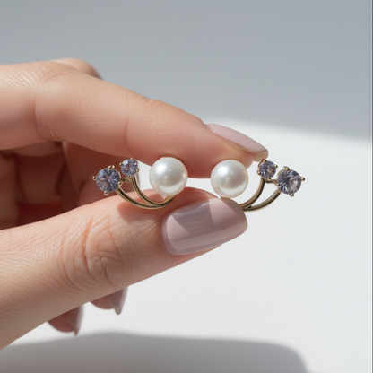 Bling Pearl Earrings