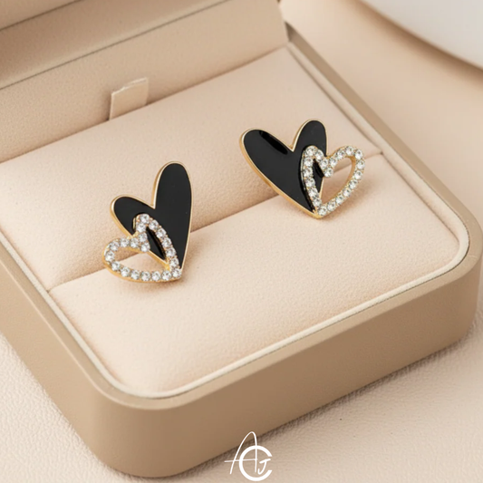 Bling Heart Earrings