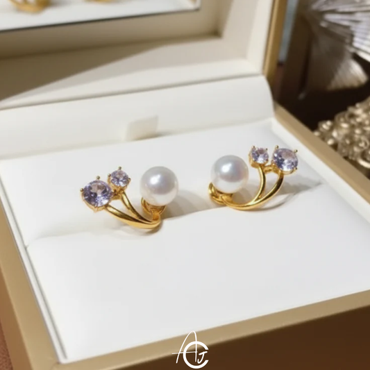 Bling Pearl Earrings