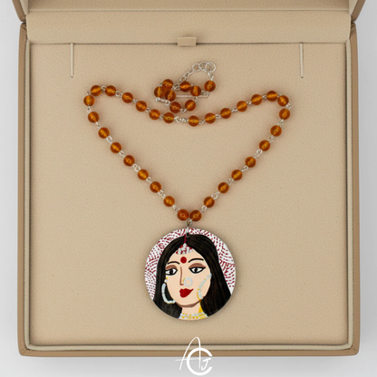 Statement Necklace, Handpainted : Handmade