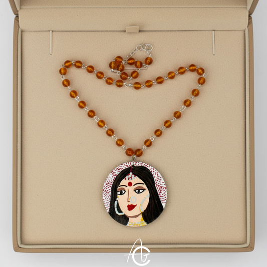 Statement Necklace, Handpainted : Handmade