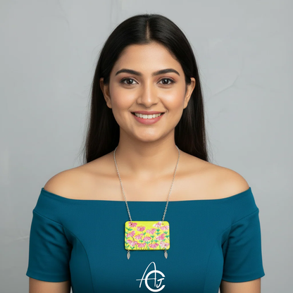 Statement Necklace, Handpainted : Handmade