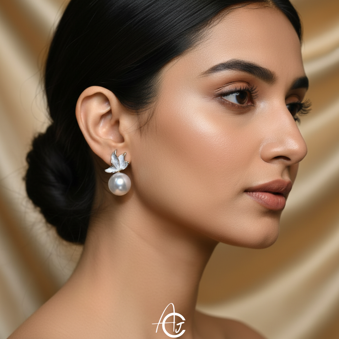 Butterfly Pearl Earrings