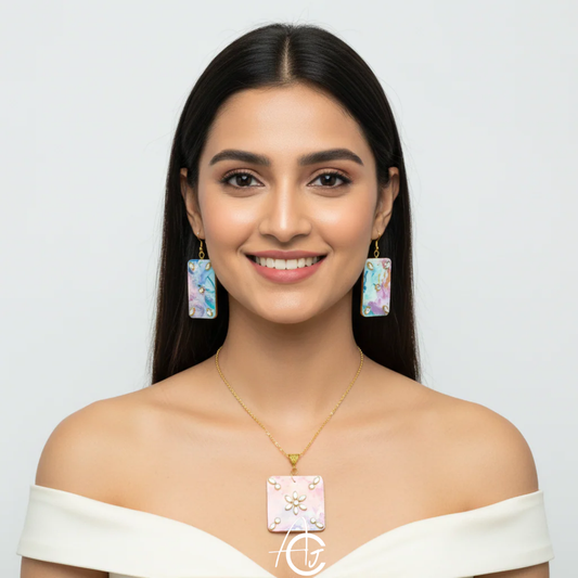 Fluid Necklace Set : Handmade