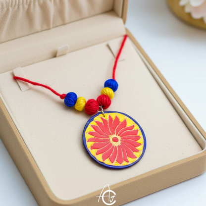 Statement Necklace, handpainted : Handmade