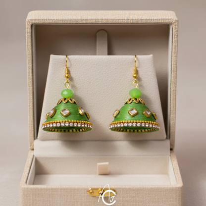 Statement Jhumka Earrings : Handmade