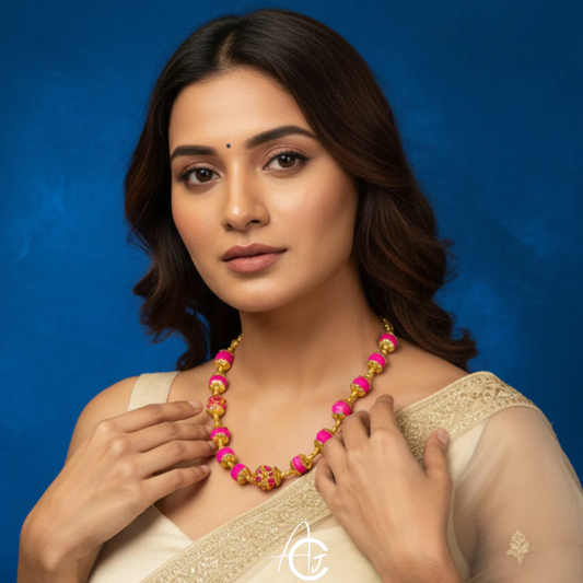 Beads Statement Necklace : Handmade