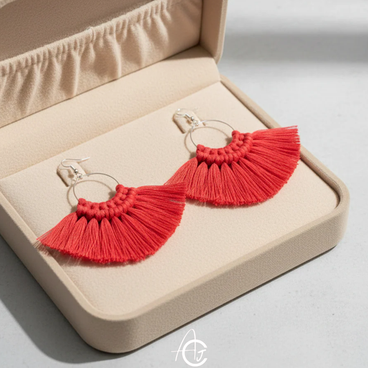 Macrame Earrings : Handmade