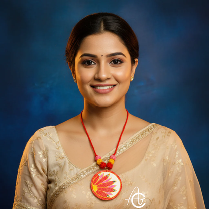 Statement Necklace, Handpainted :  Handmade