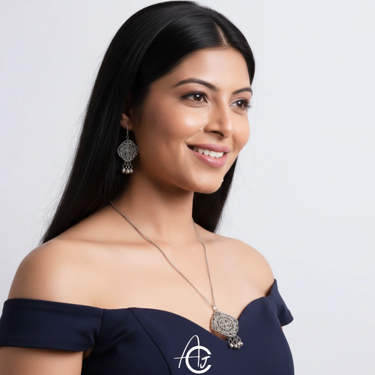 Statement Necklace set, Handpainted : Handmade