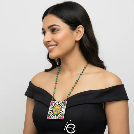 Statement Necklace Set, Handpainted : Handmade