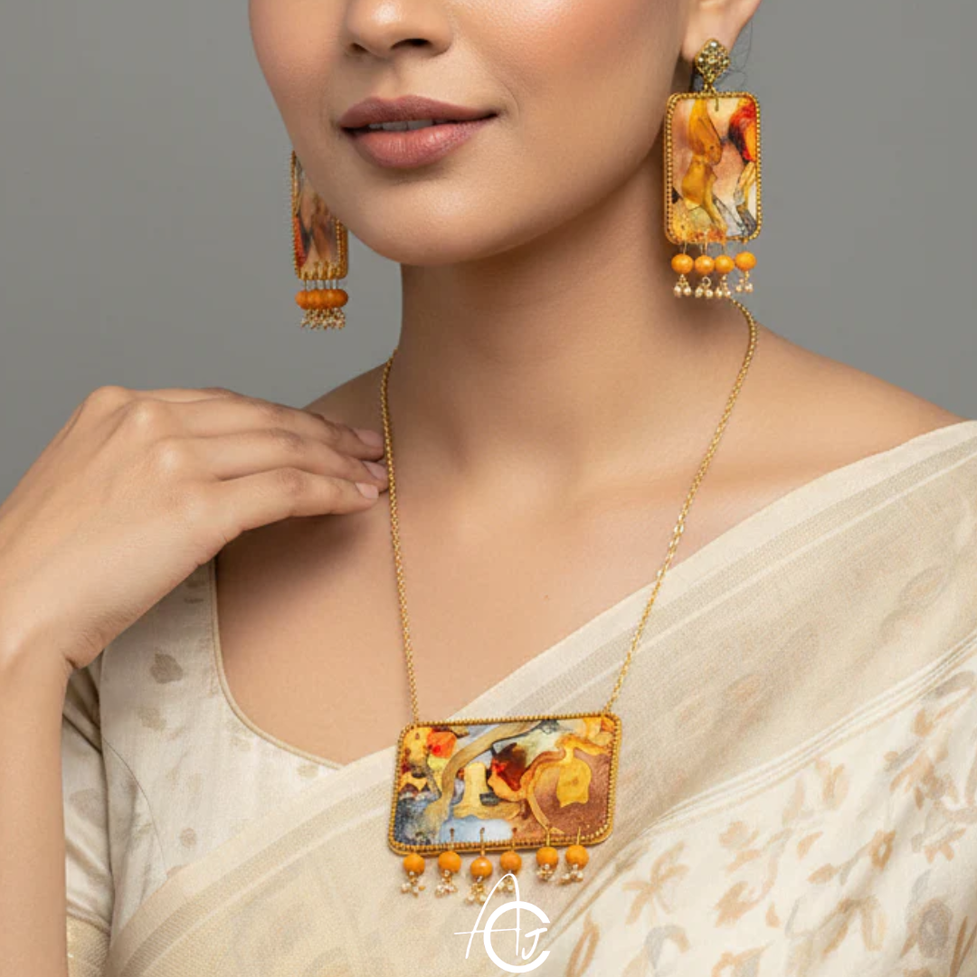 Fluid Necklace set : Handmade