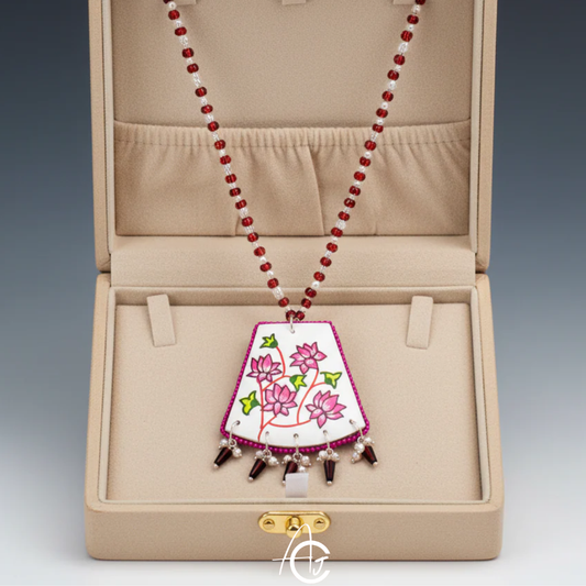 Statement Necklace, Handpainted : Handmade