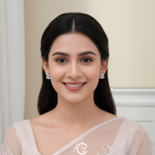 Flower Bling Drop Earrings